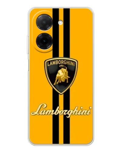 Чехол для Xiaomi Poco C71 с картинкой «Lamborghini Stripe желтый»