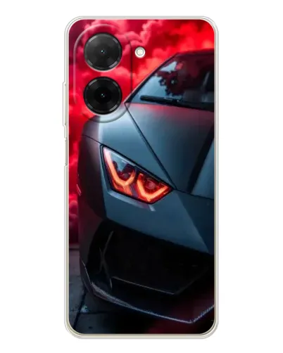 Чехол для Xiaomi Poco C71 с картинкой «Lamborghini красное сияние»