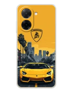 Чехол для Xiaomi Poco C71 с картинкой «Желтый Lamborghini город» Чехол для Xiaomi Poco C71 с картинкой «Желтый Lamborghini город»