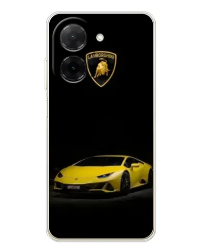 Чехол для Xiaomi Poco C71 с картинкой «Lamborghini желтый акцент»