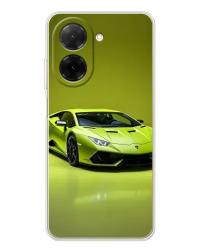 Чехол для Xiaomi Poco C71 с картинкой «Салатовый Lamborghini Huracan»