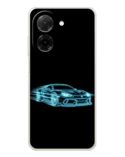 Чехол для Xiaomi Poco C71 с картинкой «Неоновый контур Lamborghini» Чехол для Xiaomi Poco C71 с картинкой «Неоновый контур Lamborghini»