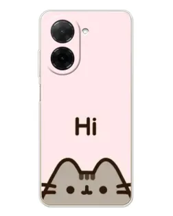 Чехол для Xiaomi Poco C71 с картинкой «Пушин говорит Hi» Чехол для Xiaomi Poco C71 с картинкой «Пушин говорит Hi»
