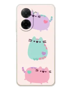 Чехол для Xiaomi Poco C71 с картинкой «Pusheen трио» Чехол для Xiaomi Poco C71 с картинкой «Pusheen трио»