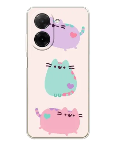 Чохол для Xiaomi Poco C71 з картинкою «Pusheen тріо» Чохол для Xiaomi Poco C71 з картинкою «Pusheen тріо»