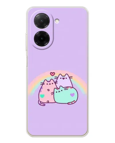 Чохол для Xiaomi Poco C71 з картинкою «Веселкові Пушини» Чохол для Xiaomi Poco C71 з картинкою «Веселкові Пушини»