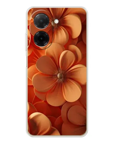 Чехол для Xiaomi Poco C71 с картинкой «Оранжевый макро цветок»
