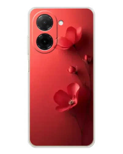 Чехол для Xiaomi Poco C71 с картинкой «Маковые соцветия»