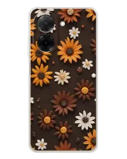 Чехол для Xiaomi Poco C71 с картинкой «Узор из маленьких подсолнухов» Чехол для Xiaomi Poco C71 с картинкой «Узор из маленьких подсолнухов»