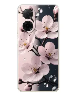 Чехол для Xiaomi Poco C71 с картинкой «Нежная сакура и капли» Чехол для Xiaomi Poco C71 с картинкой «Нежная сакура и капли»