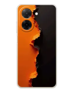 Чехол для Xiaomi Poco C71 с картинкой «Оранжевый разлом» Чехол для Xiaomi Poco C71 с картинкой «Оранжевый разлом»