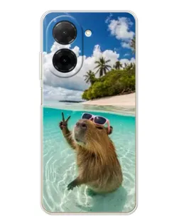 Чехол для Xiaomi Poco C71 с картинкой «Капибара на море» Чехол для Xiaomi Poco C71 с картинкой «Капибара на море»