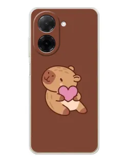 Чехол для Xiaomi Poco C71 с картинкой «Капибара с сердцем» Чехол для Xiaomi Poco C71 с картинкой «Капибара с сердцем»