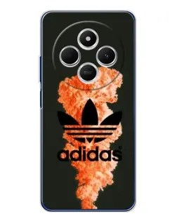 Чехол для Xiaomi Poco C75 с картинкой «Оранжевый дым Adidas» Чехол для Xiaomi Poco C75 с картинкой «Оранжевый дым Adidas»