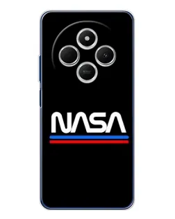 Чехол для Xiaomi Poco C75 с картинкой «NASA — классика Red Blue»