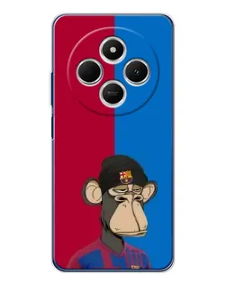 Чехол для Xiaomi Poco C75 с картинкой «Bored Ape — фанат Барсы»