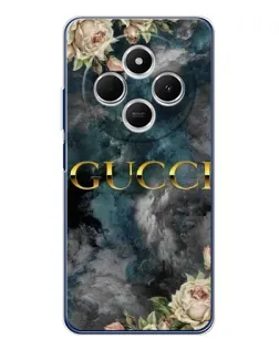 Чехол для Xiaomi Poco C75 с картинкой «Абстрактные цветы Gucci» Чехол для Xiaomi Poco C75 с картинкой «Абстрактные цветы Gucci»