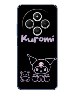 Чехол для Xiaomi Poco C75 с картинкой «Kuromi — черный минимализм» Чехол для Xiaomi Poco C75 с картинкой «Kuromi — черный минимализм»