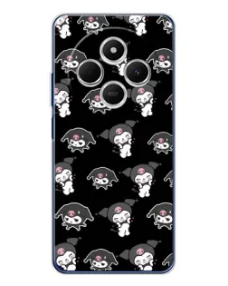 Чехол для Xiaomi Poco C75 с картинкой «Черный паттерн Kuromi» Чехол для Xiaomi Poco C75 с картинкой «Черный паттерн Kuromi»