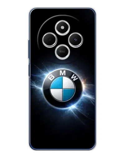 Чехол для Xiaomi Poco C75 с картинкой «BMW — неоновое сияние»