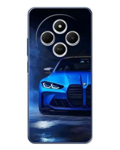 Чехол для Xiaomi Poco C75 с картинкой «Голубая BMW M4»