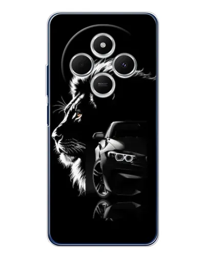 Чехол для Xiaomi Poco C75 с картинкой «BMW и лев»
