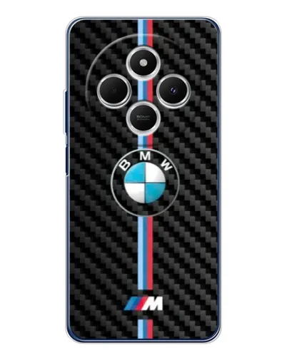 Чехол для Xiaomi Poco C75 с картинкой «Эмблема BMW и карбон»