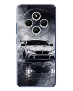 Чехол для Xiaomi Poco C75 с картинкой «BMW сквозь туман» Чехол для Xiaomi Poco C75 с картинкой «BMW сквозь туман»