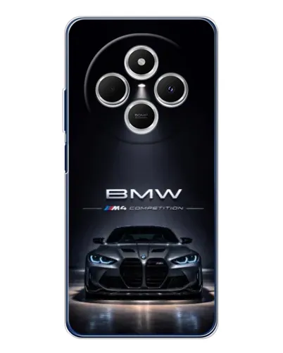 Чехол для Xiaomi Poco C75 с картинкой «BMW сквозь ночной город» Чехол для Xiaomi Poco C75 с картинкой «BMW сквозь ночной город»