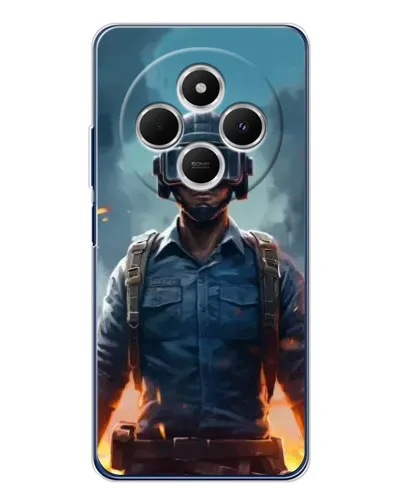 Чохол для Xiaomi Poco C75 з картинкою «PUBG — реалістичний герой»