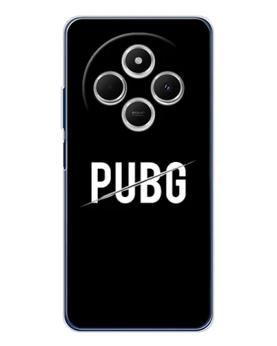Чохол для Xiaomi Poco C75 з картинкою «PUBG — білий логотип»