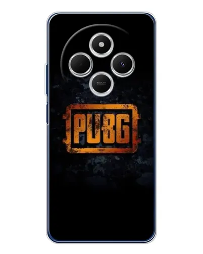 Чохол для Xiaomi Poco C75 з картинкою «PUBG — золотий логотип»
