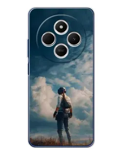 Чохол для Xiaomi Poco C75 з картинкою «Герой PUBG на скелі»