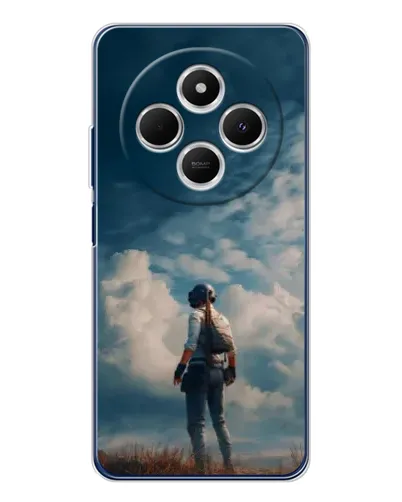 Чохол для Xiaomi Poco C75 з картинкою «Герой PUBG на скелі»