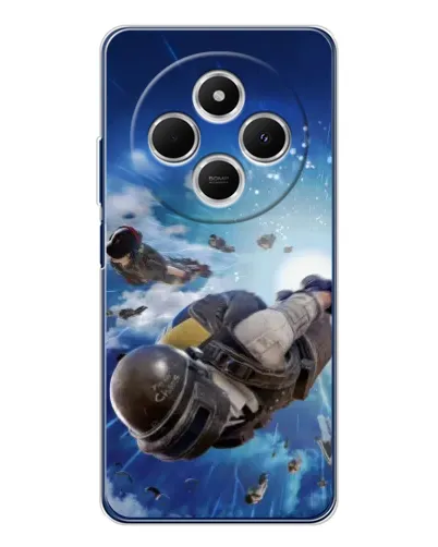 Чохол для Xiaomi Poco C75 з картинкою «Десант PUBG — стрибок»