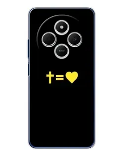 Чехол для Xiaomi Poco C75 с картинкой «Сердце и Крест»