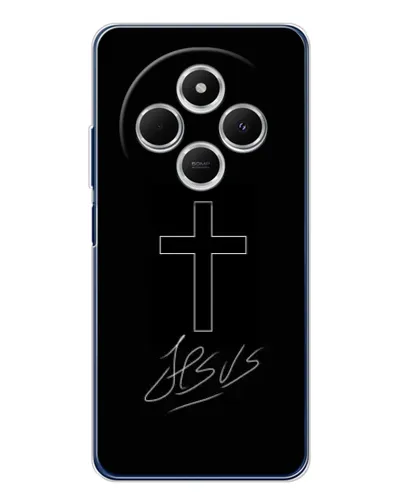 Чехол для Xiaomi Poco C75 с картинкой «Графический крест Jesus» Чехол для Xiaomi Poco C75 с картинкой «Графический крест Jesus»