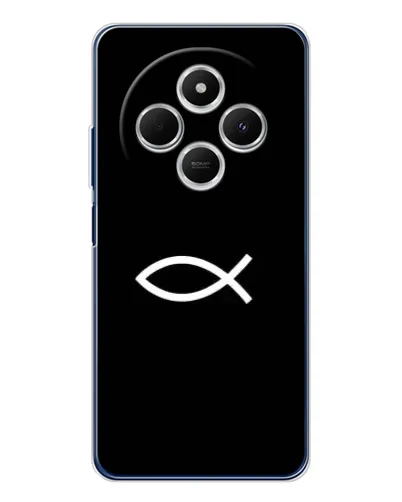 Чехол для Xiaomi Poco C75 с картинкой «Символ рыбы Jesus» Чехол для Xiaomi Poco C75 с картинкой «Символ рыбы Jesus»