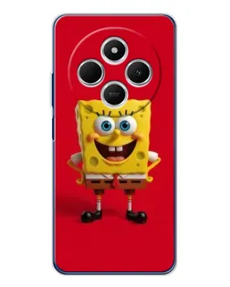 Чехол для Xiaomi Poco C75 с картинкой «Спанч Боб на красном» Чехол для Xiaomi Poco C75 с картинкой «Спанч Боб на красном»