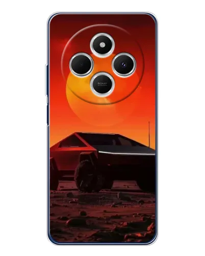 Чехол для Xiaomi Poco C75 с картинкой «Cybertruck на Марсе»