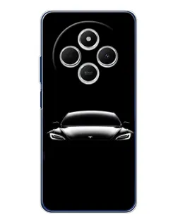 Чехол для Xiaomi Poco C75 с картинкой «Фары Tesla Night»