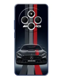 Чехол для Xiaomi Poco C75 с картинкой «Mercedes — белый карбон» Чехол для Xiaomi Poco C75 с картинкой «Mercedes — белый карбон»