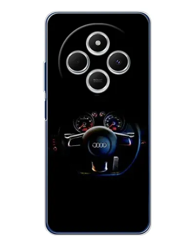 Чехол для Xiaomi Poco C75 с картинкой «Салон Audi — руль»