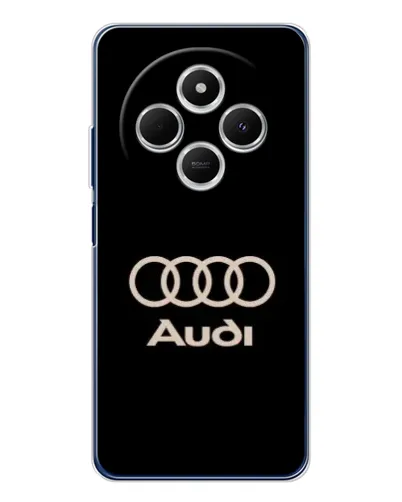 Чехол для Xiaomi Poco C75 с картинкой «Audi — золотой логотип»
