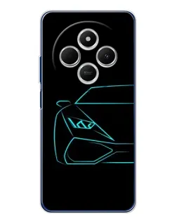 Чехол для Xiaomi Poco C75 с картинкой «Голубой силуэт Lamborghini» Чехол для Xiaomi Poco C75 с картинкой «Голубой силуэт Lamborghini»