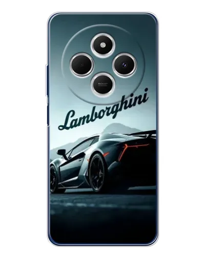Чехол для Xiaomi Poco C75 с картинкой «Классическая надпись Lamborghini»