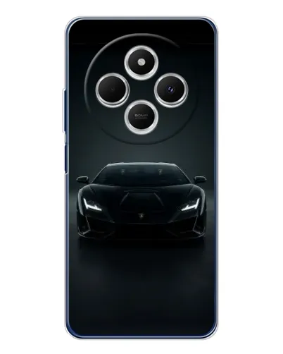 Чехол для Xiaomi Poco C75 с картинкой «Черный Lamborghini Aventador»