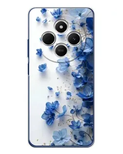 Чехол для Xiaomi Poco C75 с картинкой «Голубой цветочный каскад» Чехол для Xiaomi Poco C75 с картинкой «Голубой цветочный каскад»