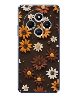 Чехол для Xiaomi Poco C75 с картинкой «Узор из маленьких подсолнухов» Чехол для Xiaomi Poco C75 с картинкой «Узор из маленьких подсолнухов»