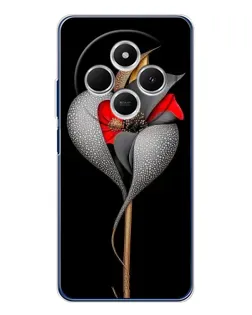 Чехол для Xiaomi Poco C75 с картинкой «Серебряный фантазийный цветок» Чехол для Xiaomi Poco C75 с картинкой «Серебряный фантазийный цветок»